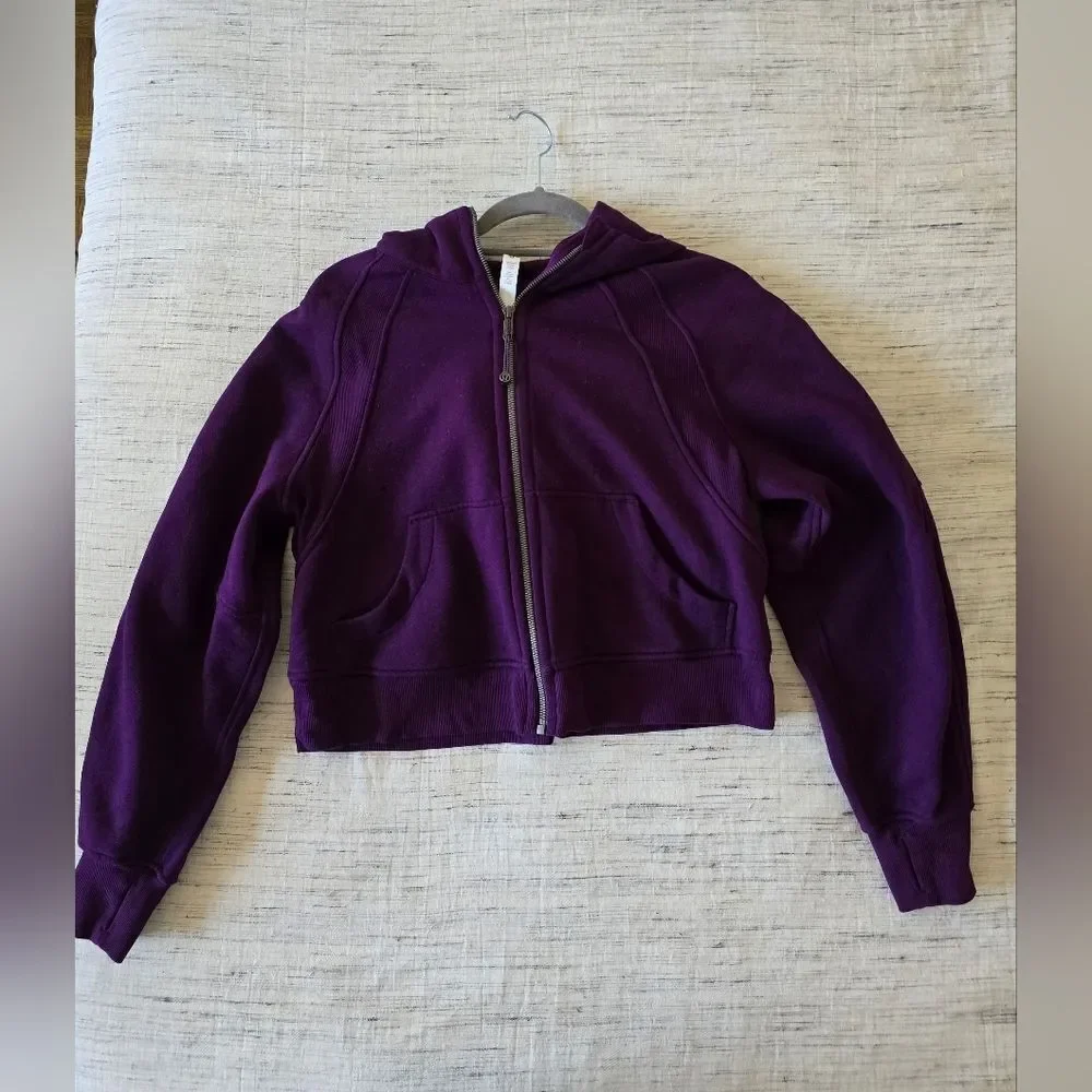 Lululemon Women's Oversized Crop Dramatic Magenta Full Zip Hoodie